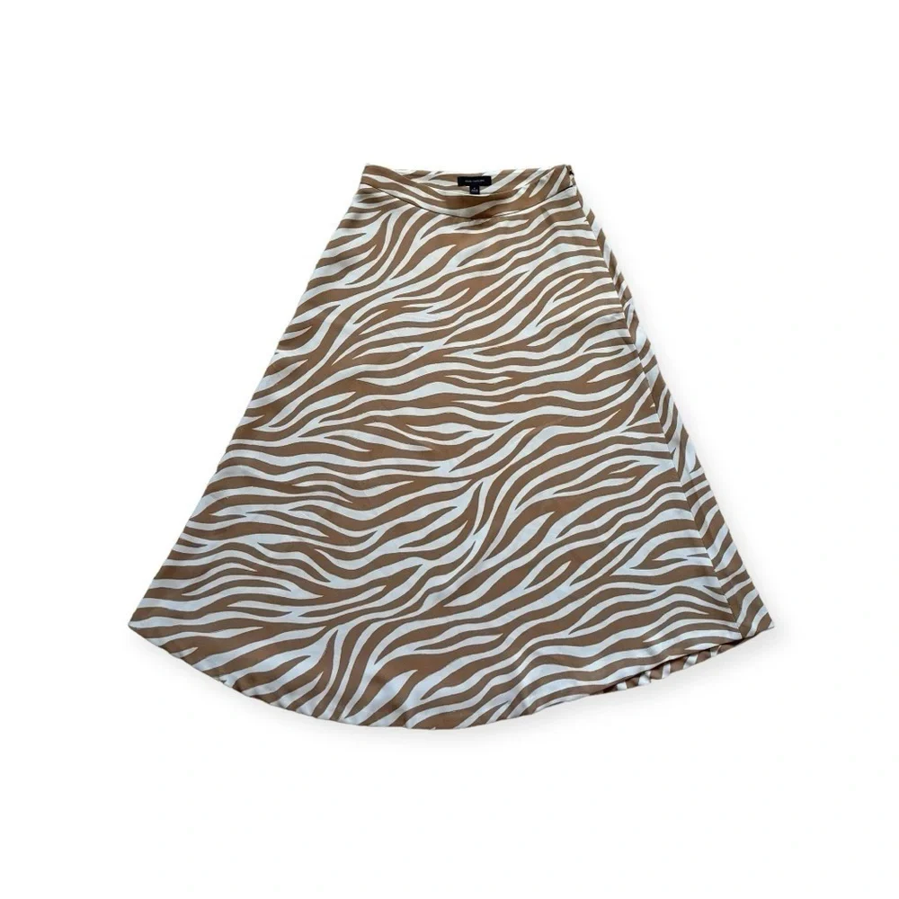 Ann Taylor Zebra Print Neutral Skirt